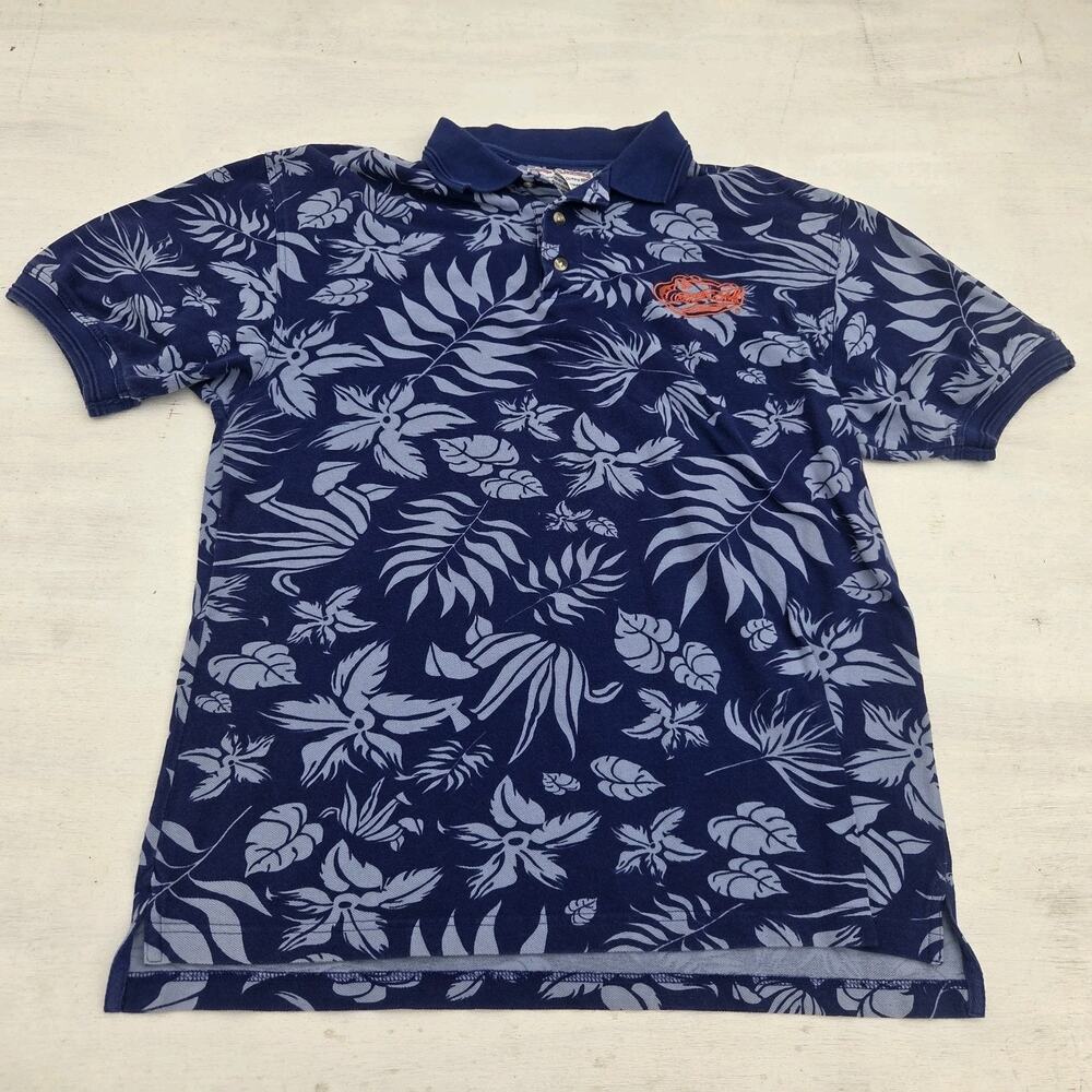 Florida Gators Vintage Boca Classics Hawaiian Polo Shirt Floral Size M Blue